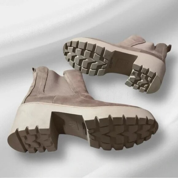 DV by DOLCE VITA 'Tobias' Truffle Faux Suede Chelsea Ankle Boots Booties Shoes - Picture 8 of 13